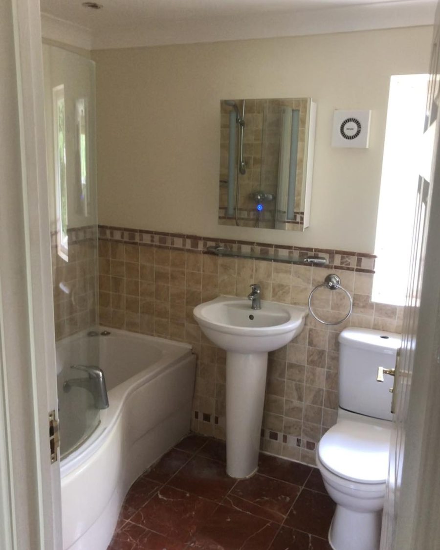 Dated bathroom before renovation